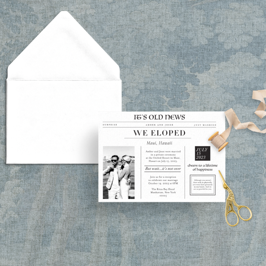 Elopement Cards by Taaenoelle + Co.