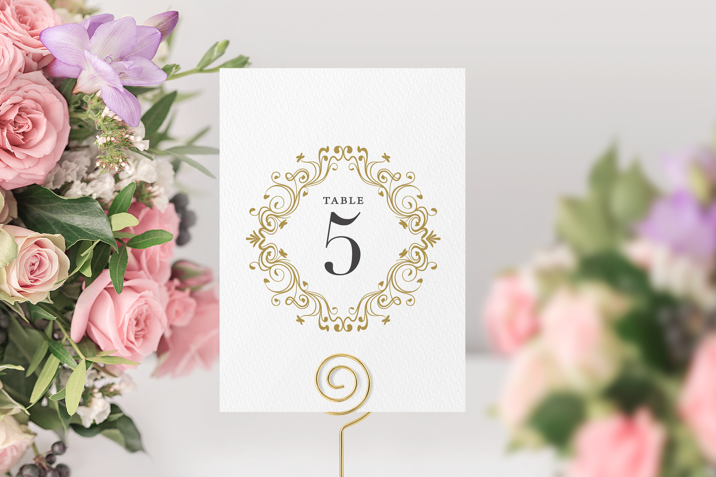 Elegant Table Number Template