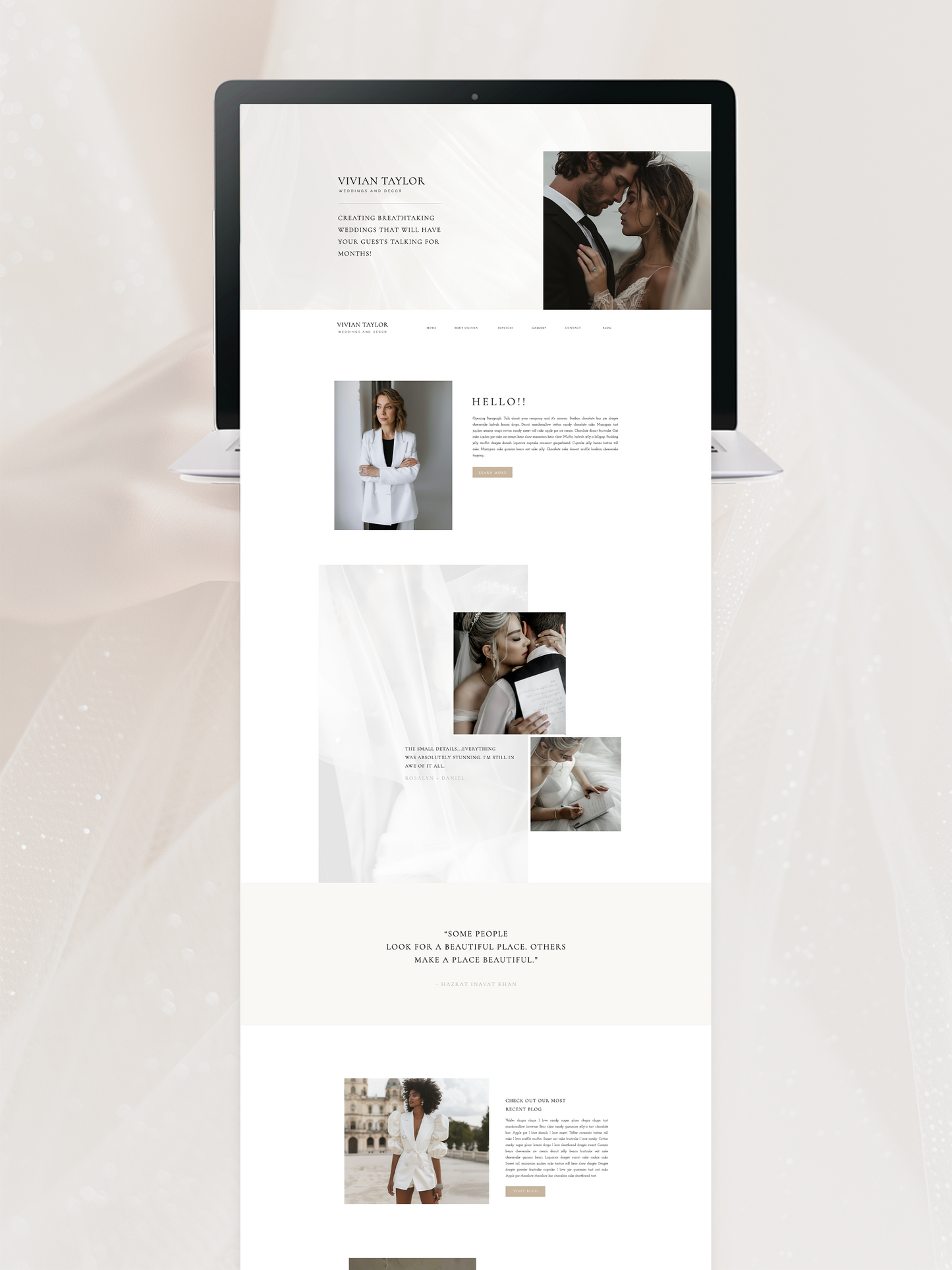The "Vivian Taylor" Showit Template by Taaenoelle + Co.