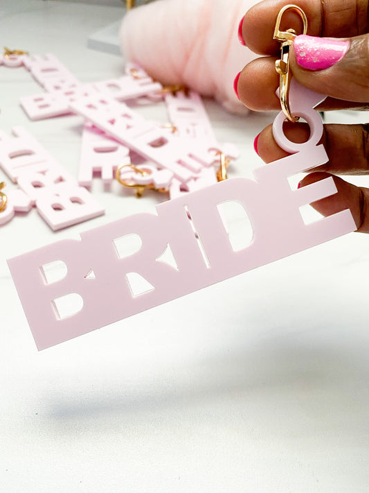 Bride Keychain (Cotton Candy Pink)