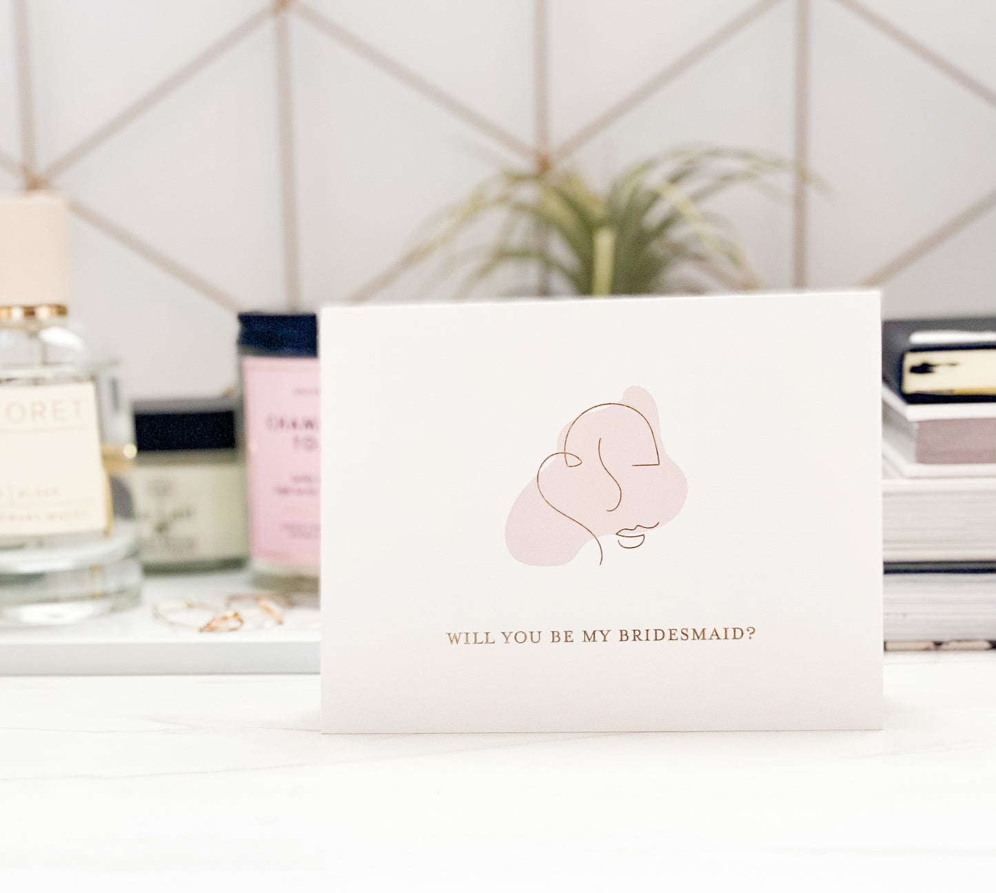 “Will You Be My Bridesmaid” Abstract Card