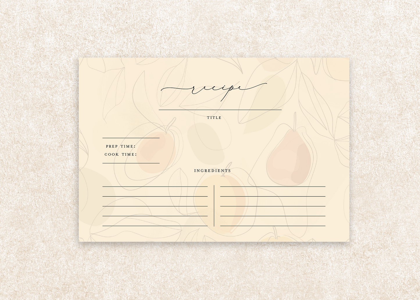 Still Life Kitchen Recipe Cards