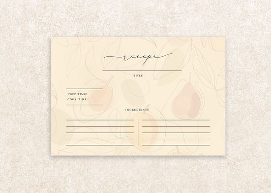 Still Life Kitchen Recipe Cards