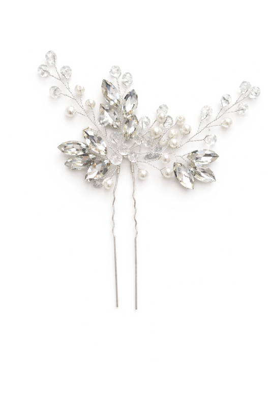 Pearl & Rhinestone Bridal Hairpin