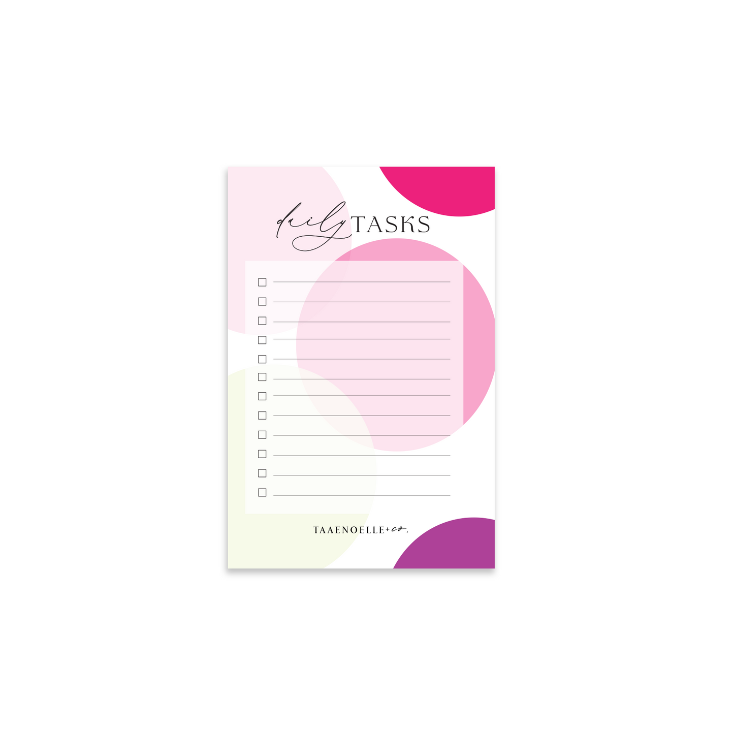 Daily Tasks Notepad + Stay on Track Magnet