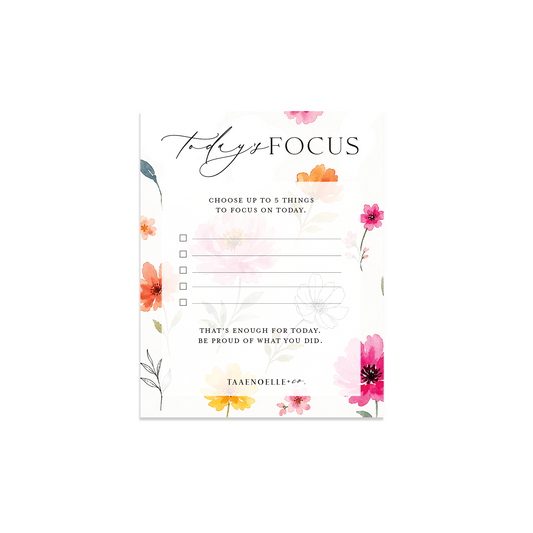 Today's Focus Notepad | Floral Print