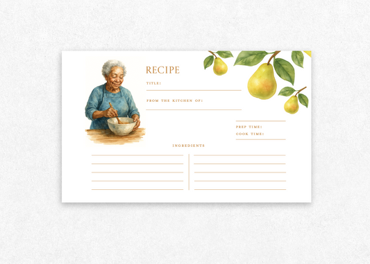 Grandma's Kitchen Recipe Cards