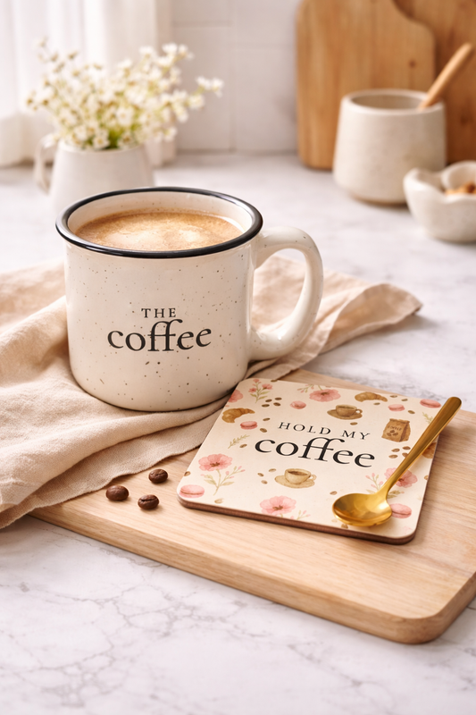 Hold My Coffee Mug + Coaster Set