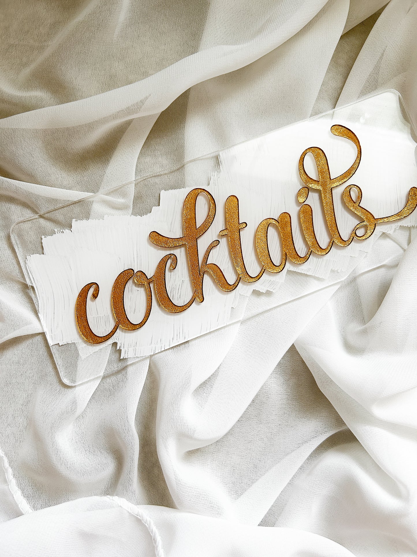 Clear Acrylic Cocktails Sign