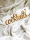 Clear Acrylic Cocktails Sign