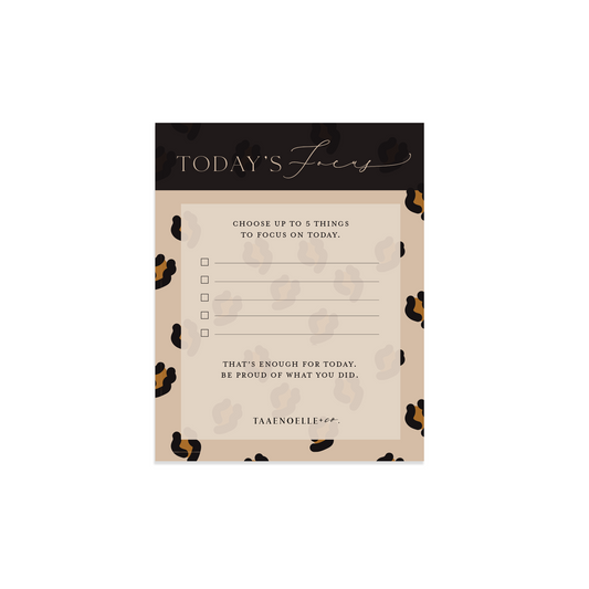 Today's Focus Notepad | Leopard Print