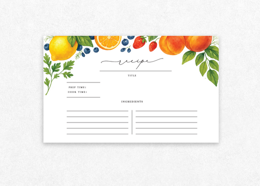 Summer Kitchen Recipe Cards