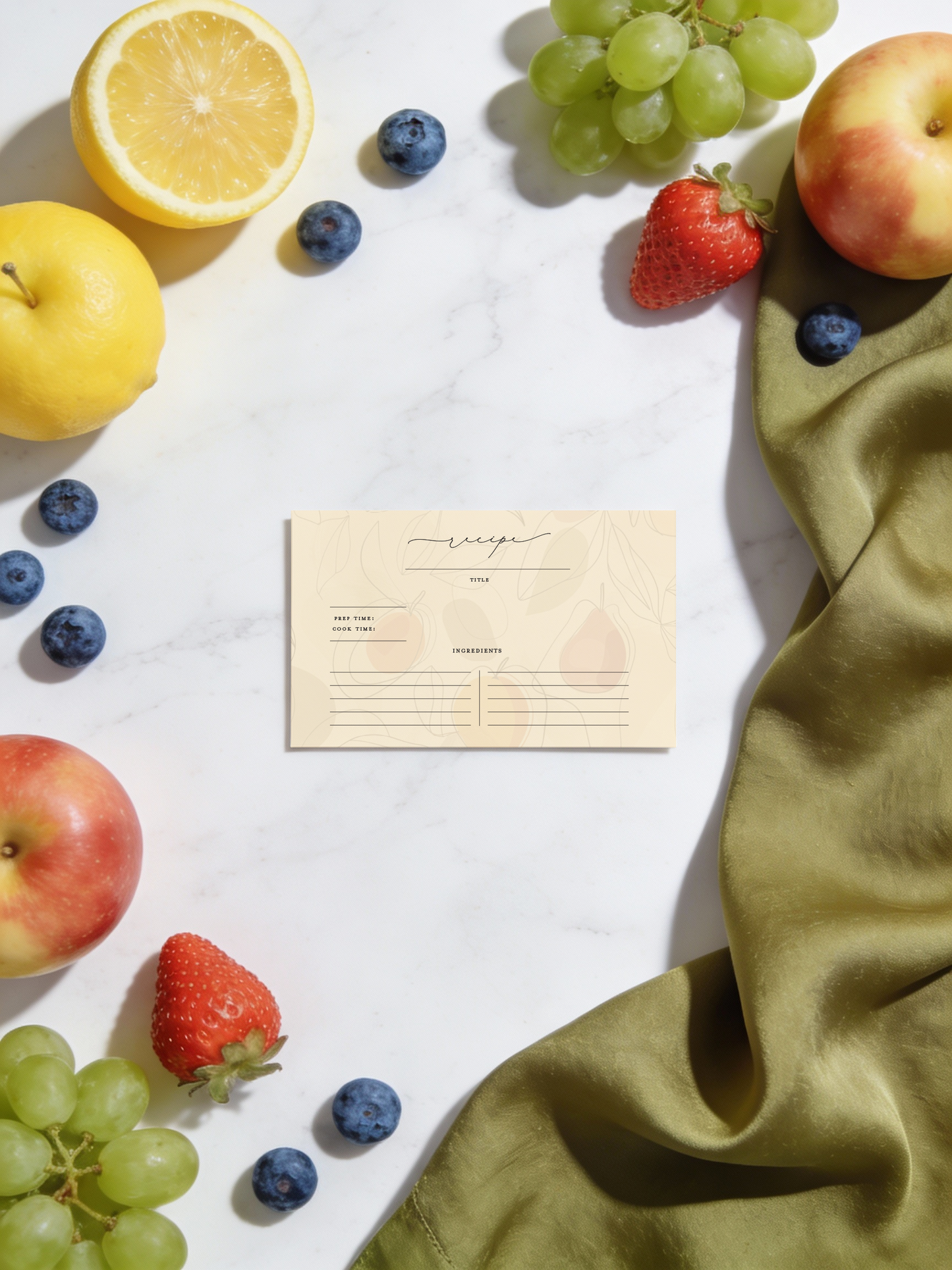 Still Life Kitchen Recipe Cards