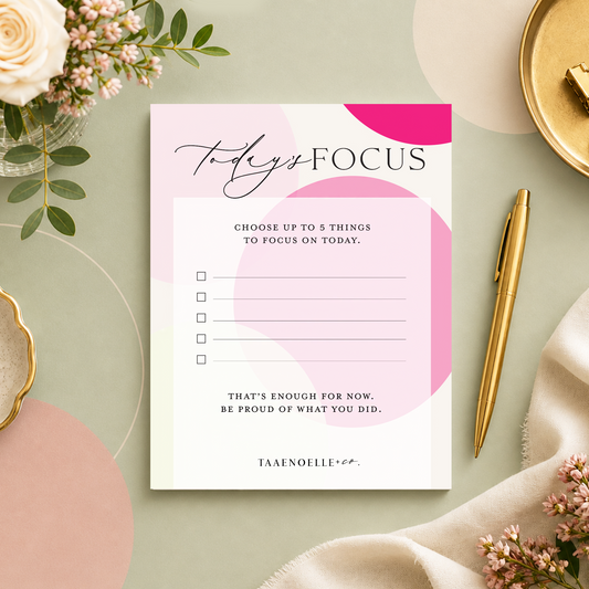 Today's Focus Notepad + Stay on Track Magnet