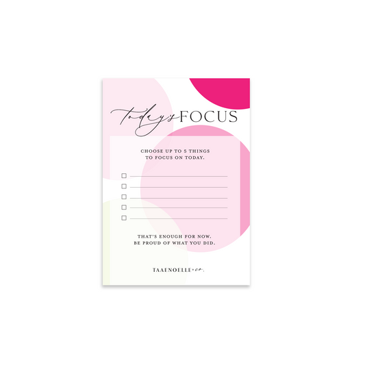 Today's Focus Notepad + Stay on Track Magnet