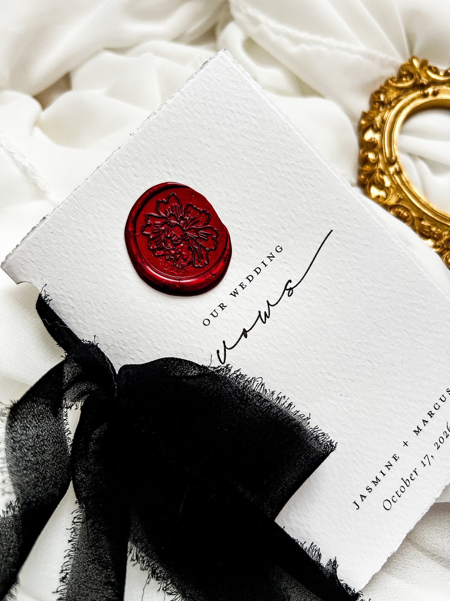 The Crimson Promise - Handmade Vow Book Set
