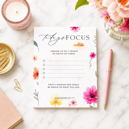 Today's Focus Notepad | Floral Print