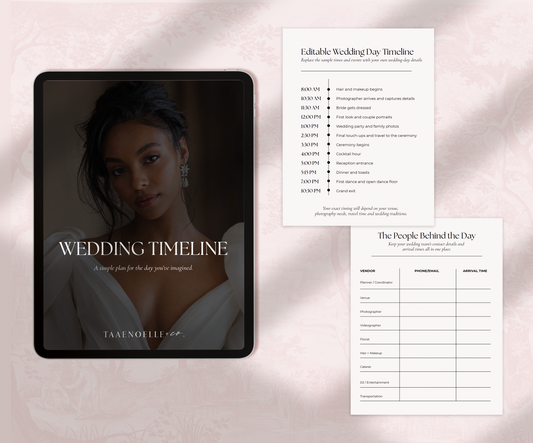 The Wedding Day Timeline - Digital Download