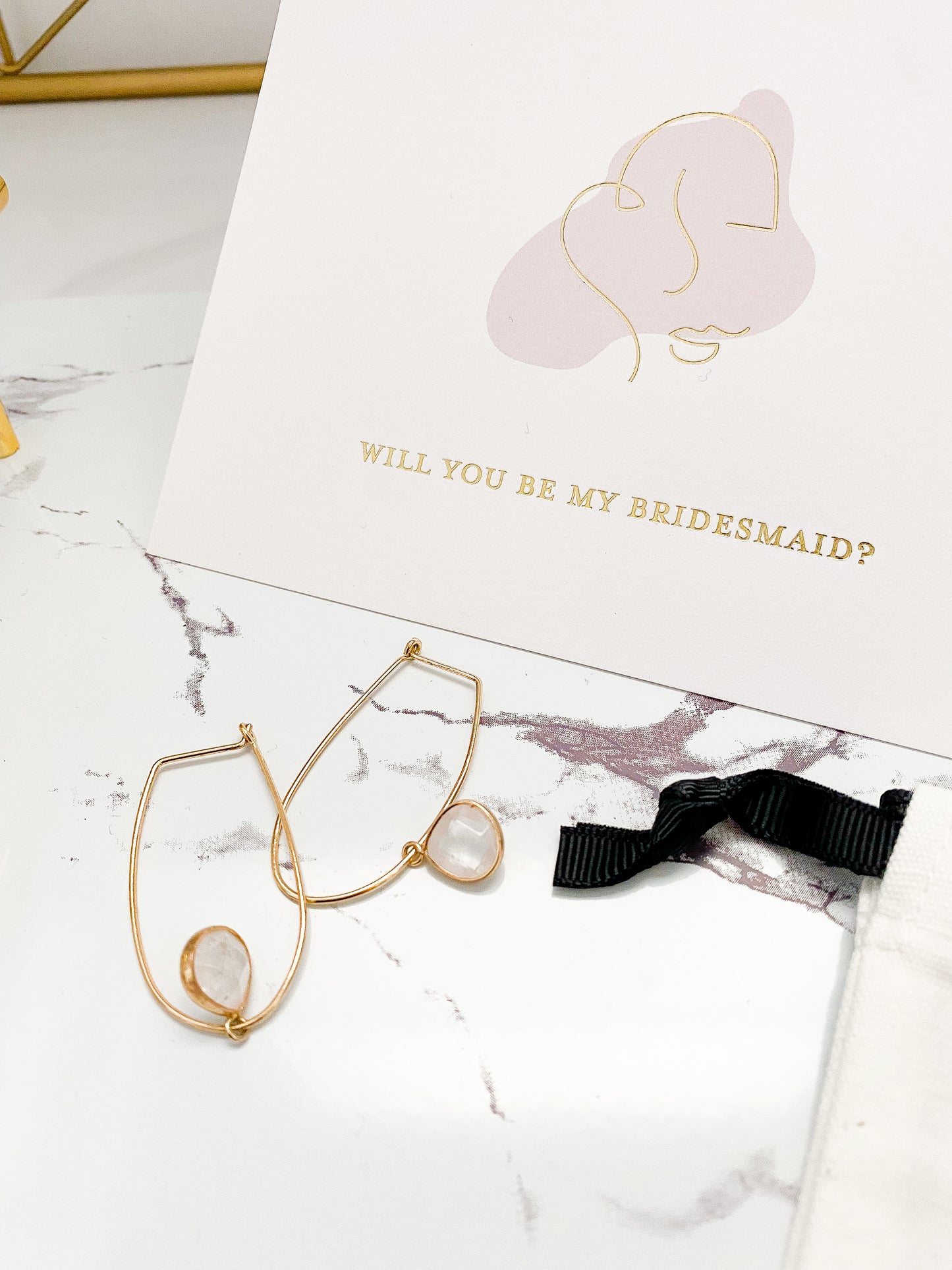 “Will You Be My Bridesmaid” Abstract Card