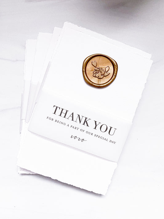 Deckled Edge Thank You Card Set (Limited Edition Item)