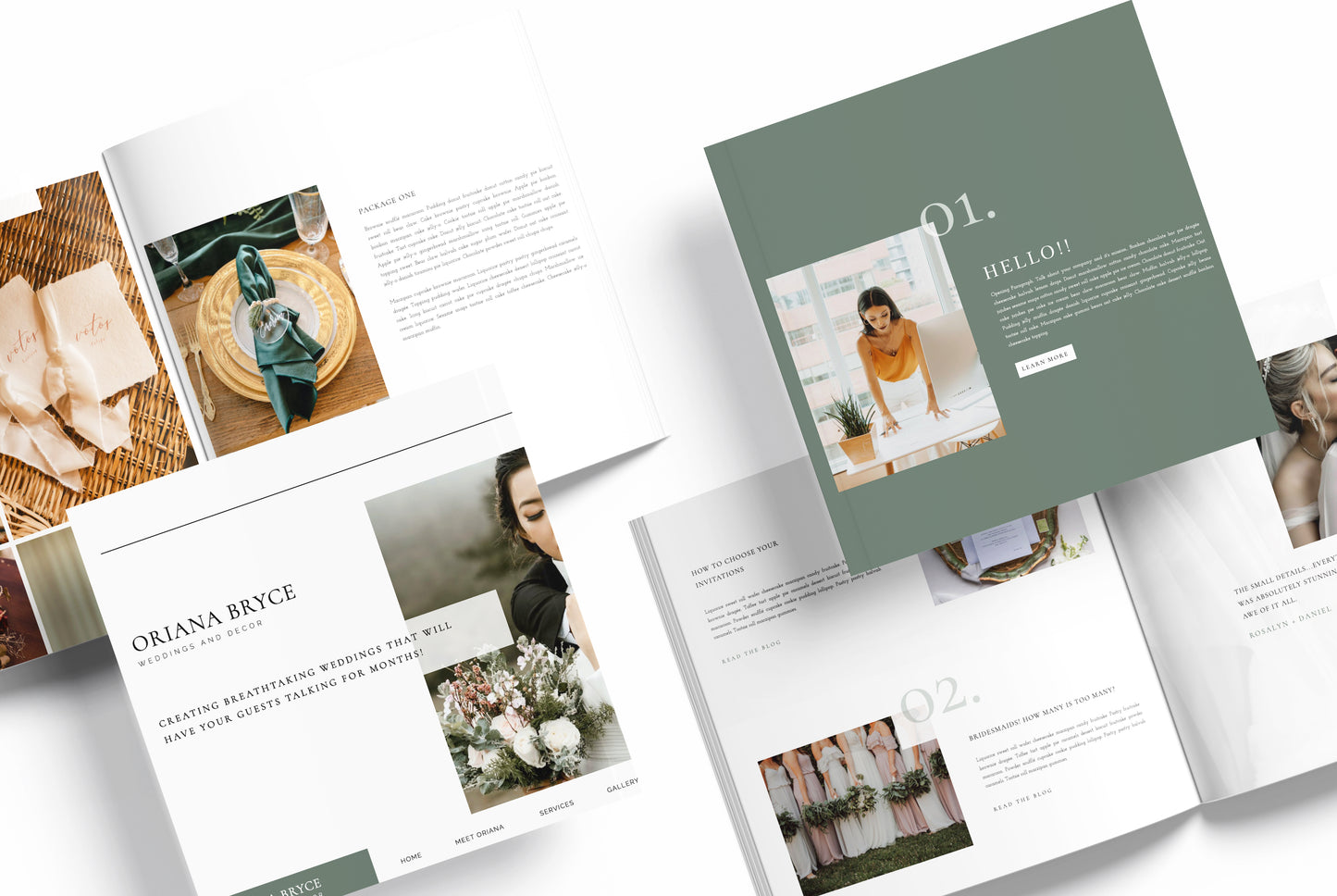 The "Oriana Bryce" Showit Template by Taaenoelle + Co.